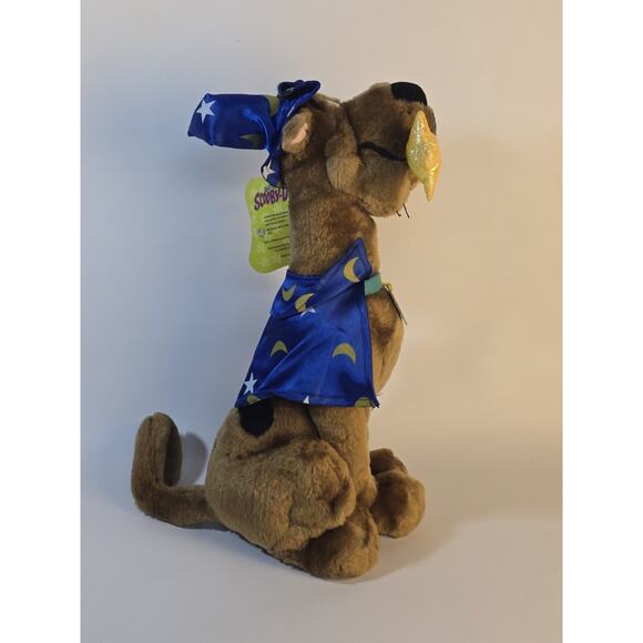 Scooby Doo 16" Vintage Plush 2002 Wizard Hat And Cape Robe Stars Blue - Picture 7 of 8